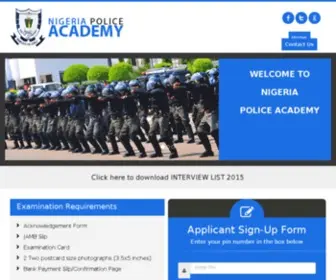 Nigpoliceacademy.org(Nigpoliceacademy) Screenshot