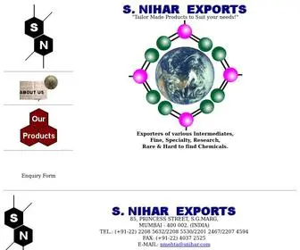 Nihar.com(S.Nihar Exports) Screenshot