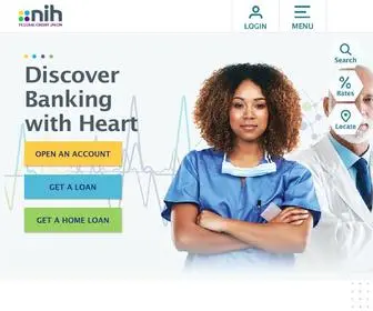 Nihfcu.org(Discover Banking with Heart) Screenshot
