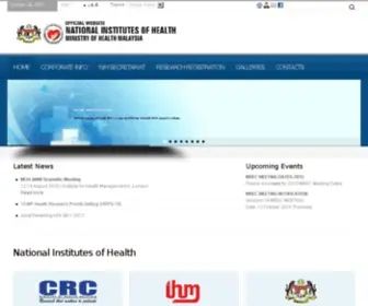 Nih.gov.my(National Institutes of Health (NIH) is the research body under the Ministry of Health Malaysia (MOH)) Screenshot