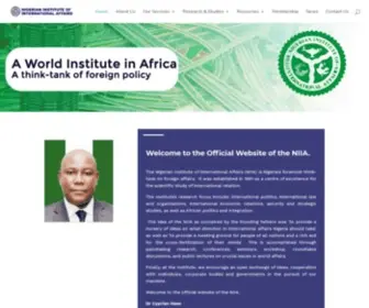 Niia.gov.ng(Nigerian Institute of International Affairs) Screenshot