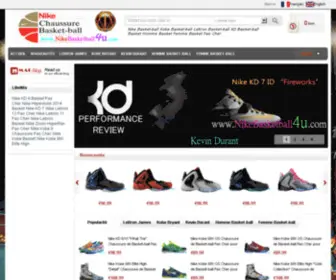 Nikebasketball4U.com(Chaussures Basket Nike Boutique en Ligne) Screenshot