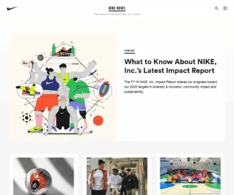 Nikeinc.com(The official news website for NIKE) Screenshot