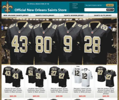 NikesaintsjerseysStore.com(New Orleans Saints Jersey) Screenshot