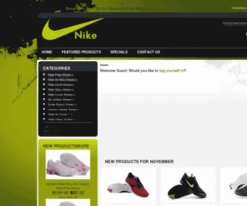 Nikeshoes-US.com(Cheap Nike Shoes) Screenshot