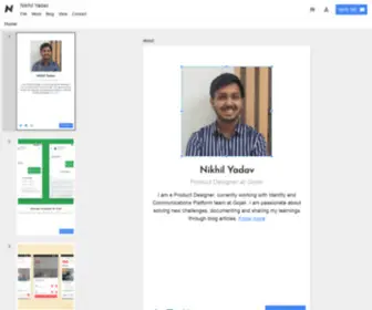 Nikhilyadav.com(Designer) Screenshot