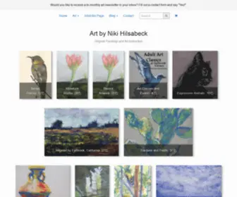 Nikihilsabeck.com(Art by Niki Hilsabeck) Screenshot