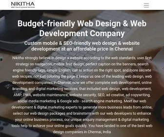 Nikitha.com(Web development company) Screenshot