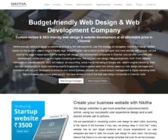 Nikitha.in(Web Design Company in Chennai) Screenshot