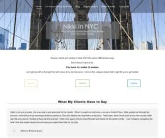 Nikkiinnyc.com(Real Estate Broker NYC) Screenshot