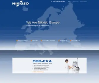 Nikkiso-Europe.eu(NIKKISO: Hersteller von Dialysegeräten) Screenshot