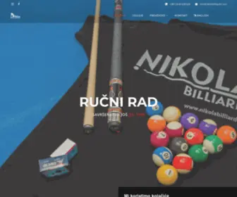 Nikolabilliards.com(Nikola Billiards) Screenshot