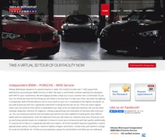 Nikolasmotorsport.com(BMW, MINI, & Porsche Repair, Service) Screenshot