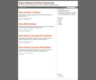 Nikondriver.com(Nikon Software & Driver Downloads) Screenshot