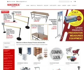 Nikorex.com.my(Display Rack Manufacturer Malaysia) Screenshot