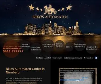 Nikos-Automaten.de(Nikos Automaten GmbH in Nürnberg) Screenshot