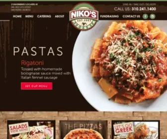 Nikospizzeria.com(Pastas-tossed with homemade bolognaise sauce mixed with italian fennel sausage) Screenshot