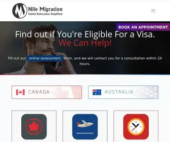 Nilemigration.com(Nile Migration) Screenshot