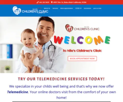 Nileschildrensclinic.com(Your child's care is our #1 priority) Screenshot