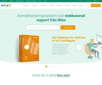 Nilex.se(Ärendehanteringssystem från Nilex hjälper små) Screenshot