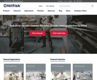 NilfiskcFM.com(Industrial vacuum cleaners by Nilfisk) Screenshot