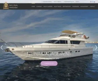 Nilinamanagement.com(Yacht company Greece) Screenshot