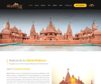 Nilkanthdham.org(World Largest Water Temple) Screenshot