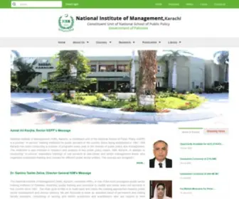 Nim-Khi.edu.pk(National Institute of Management) Screenshot