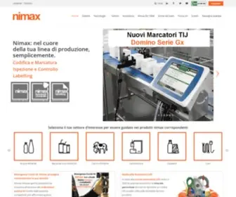 Nimax.it(Codifica e Marcatura Ispezione e Controllo Labelling) Screenshot