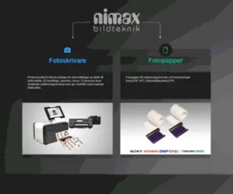 Nimax.se(Bildteknisk utrustning för fotobranschen och sjukvården) Screenshot