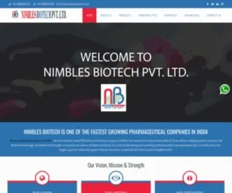 Nimblesbiotech.in(Pharma Franchise Company in Ambala) Screenshot