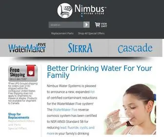 NimbuswaterStore.com(Nimbus Water Store) Screenshot