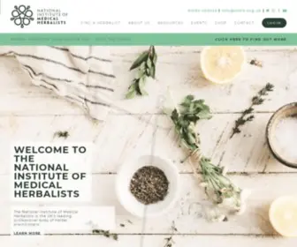 Nimh.org.uk(National Institute of Medical Herbalists) Screenshot