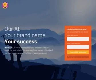 Nimi.io(Startup Name Generator AI) Screenshot