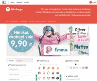 Nimilappu.fi(Nimitarrat ja siirtokuvat edulliseen hintaan) Screenshot