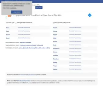 Nimipaivat.fi(Nimipäivät) Screenshot