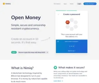 Nimiq.com(Crypto for Humans) Screenshot