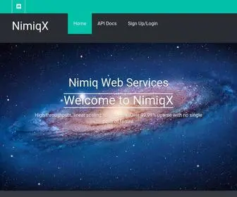 Nimiqx.com(Nimiq Web Services) Screenshot