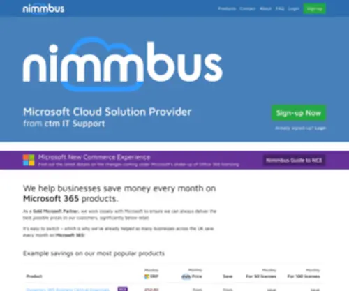 Nimmbus.com(Makes it easier than ever for individuals and teams to create data) Screenshot