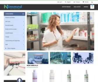 Nimmed.com(Medical Products Supplier) Screenshot