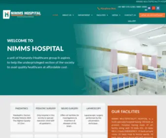 Nimmshospital.com(Nimms multispecialty hospital) Screenshot