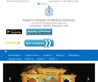 Nims.edu.in(Nizam's Institute Of Medical Sciences) Screenshot