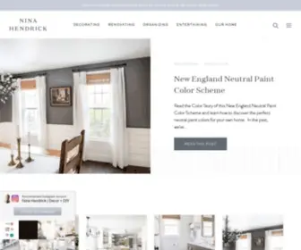 Ninahendrick.com(Decor & DIY Ideas to Create a Meaningful Home) Screenshot