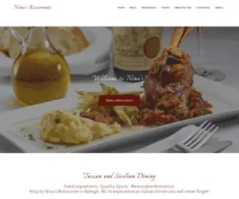 Ninasrestaurant.com(Nina's Ristorante) Screenshot