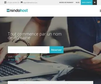 Nindohost.com(Noms de domaine et hébergement web au Maroc) Screenshot