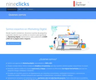 Nineclicks.com(Quiénes somos) Screenshot