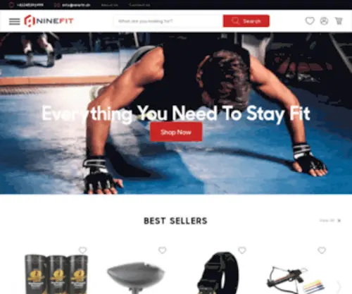 Ninefit.ch(Online shopping from a huge selection of Fitness Products) Screenshot