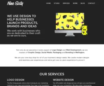 Ninesixty.co.nz(A Branding and Design Studio) Screenshot