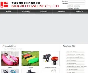 Ningboflash.com(Ningbo FlashI&E Co) Screenshot