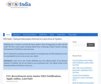 Ninindia.org(NIN) Screenshot